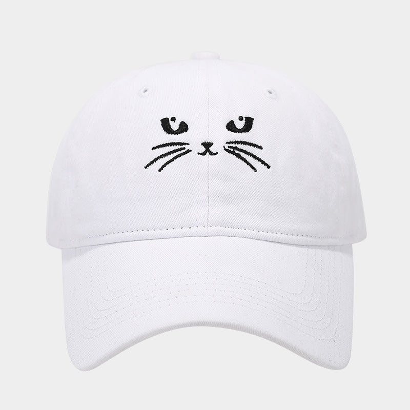 Wholesale Retro Cute Cat Embroidered Casual Baseball Cap