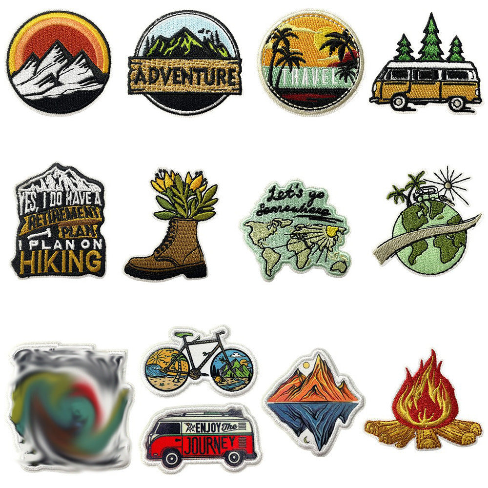 Wholesale  Pieces Outdoor Travel Camping Style DIY Patches