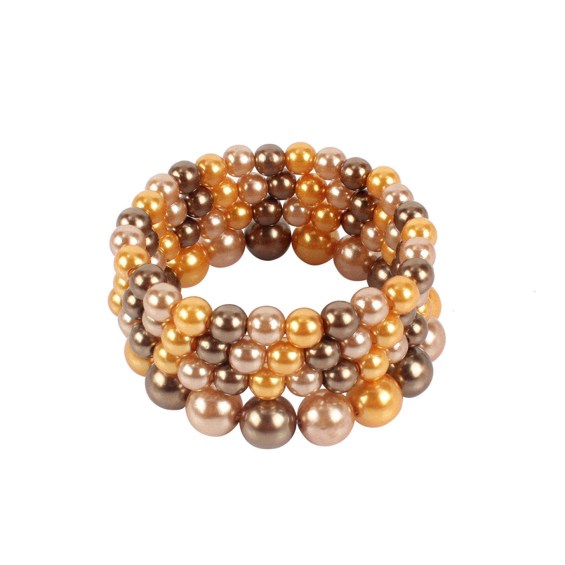 Wholesale Mixed Color Imitation Pearl Multilayer Beaded Fashion Bracelet