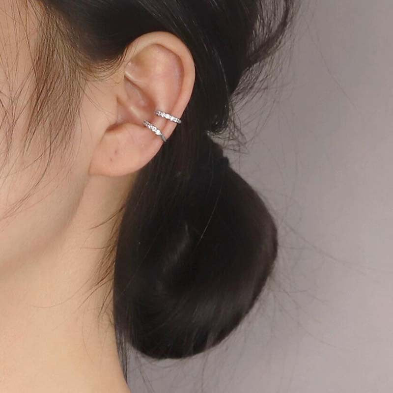Wholesale Zircon Round Copper Ear Clips