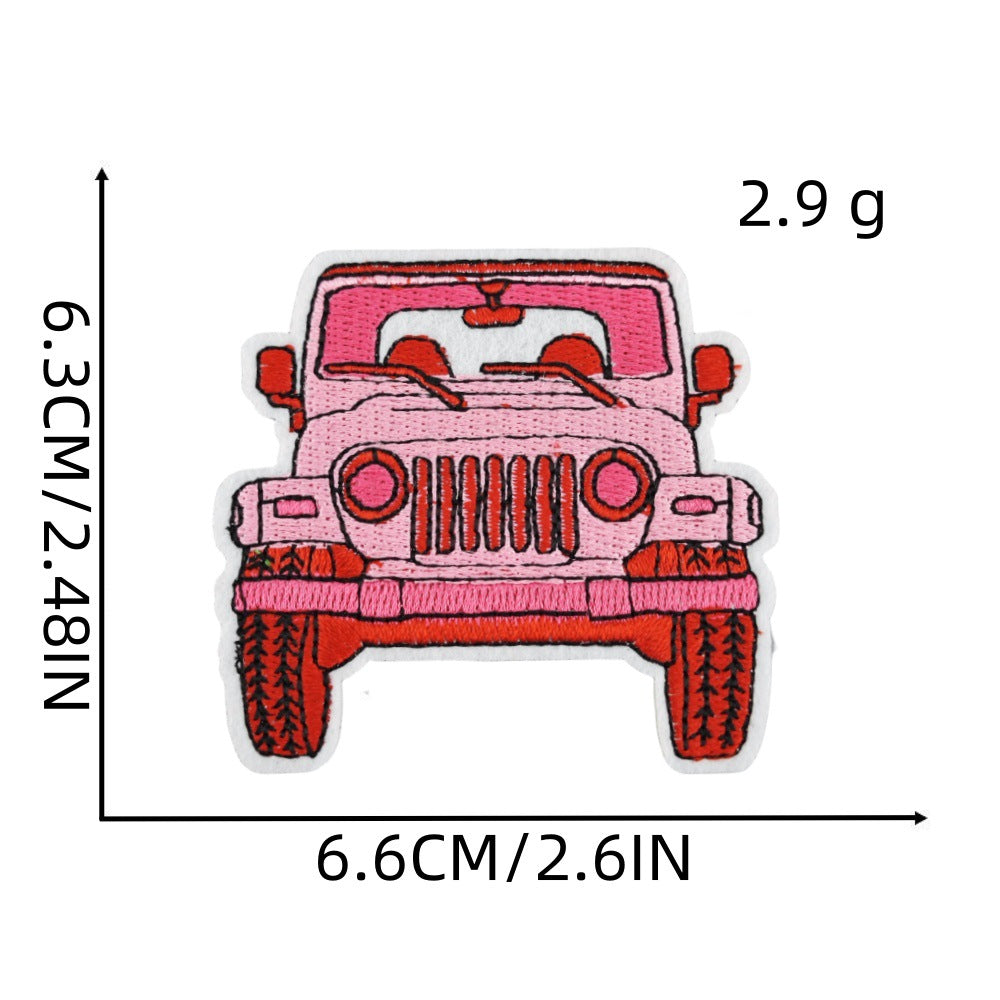 Wholesale Pink Cartoon Embroidery Iron On Patch For Kids Clothing DIY Accessory Gift