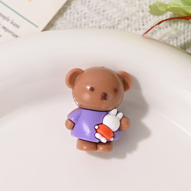 Wholesale 10pcs Cute colored cartoon 3D Focal Beads