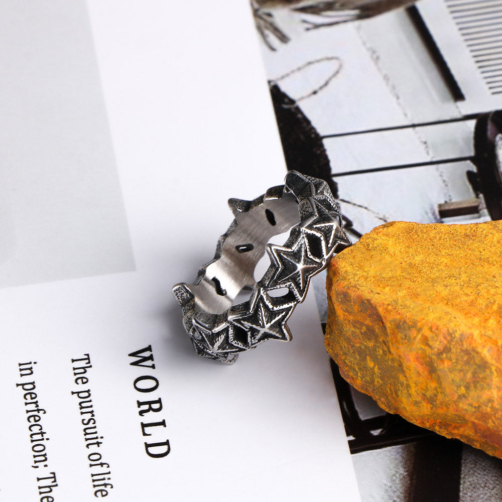 Wholesale Five-pointed star thin ring