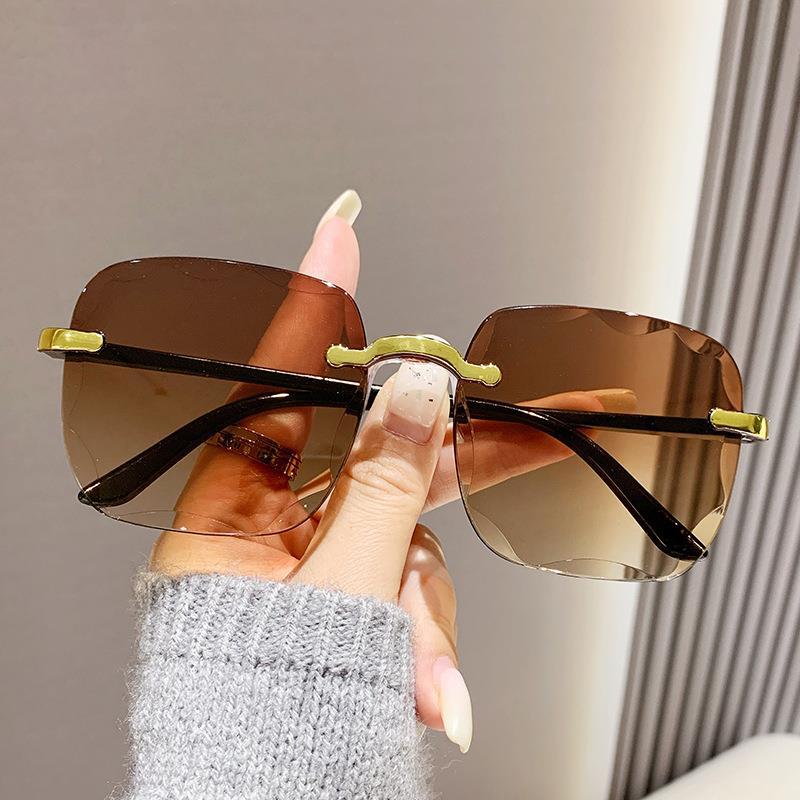 Wholesale Rimless Cut Edge Fashion Sunglasses