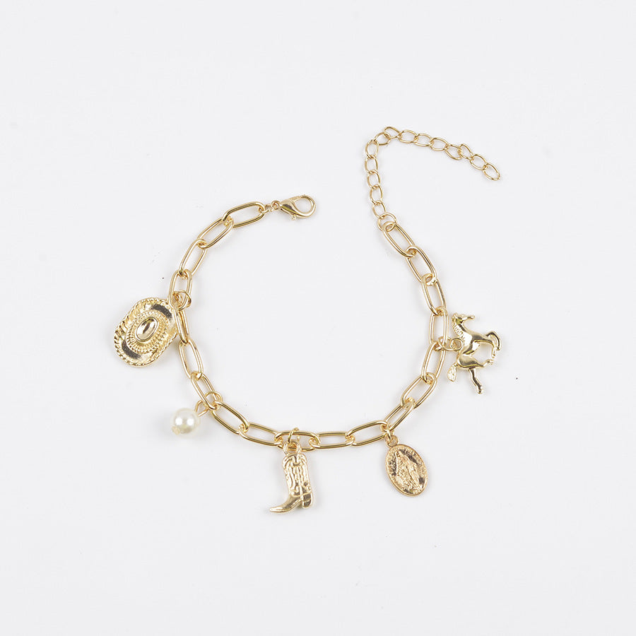 Wholesale Western cowboy horse boots hat necklace