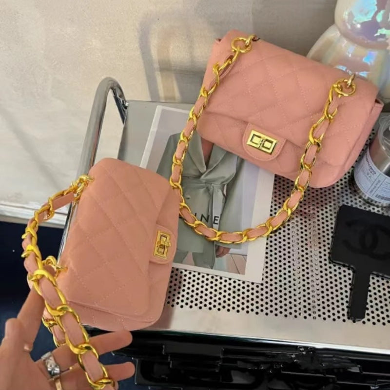 Wholesale Diamond Embroidery Chain Shoulder Armpit Small Square Bag