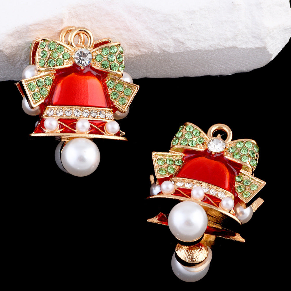 Wholesale Santa Christmas Tree Straight Hole Beads