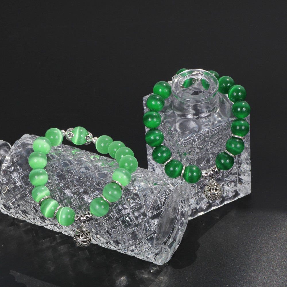 Brazalete de cuentas redondas de opal de opal de color múltiple de círculo único al por mayor