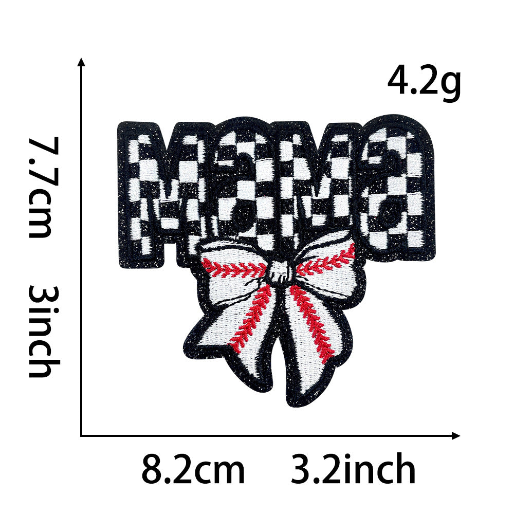 Wholesale Trendy Blue Ball Sequin Embroidered Patch With Bow Iron On Adhesive For Coats DIY Fashion Accessory Gift