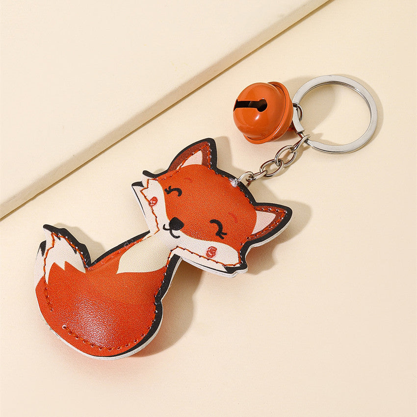 Algodón de algodón PU al por mayor Little Fox Keychain