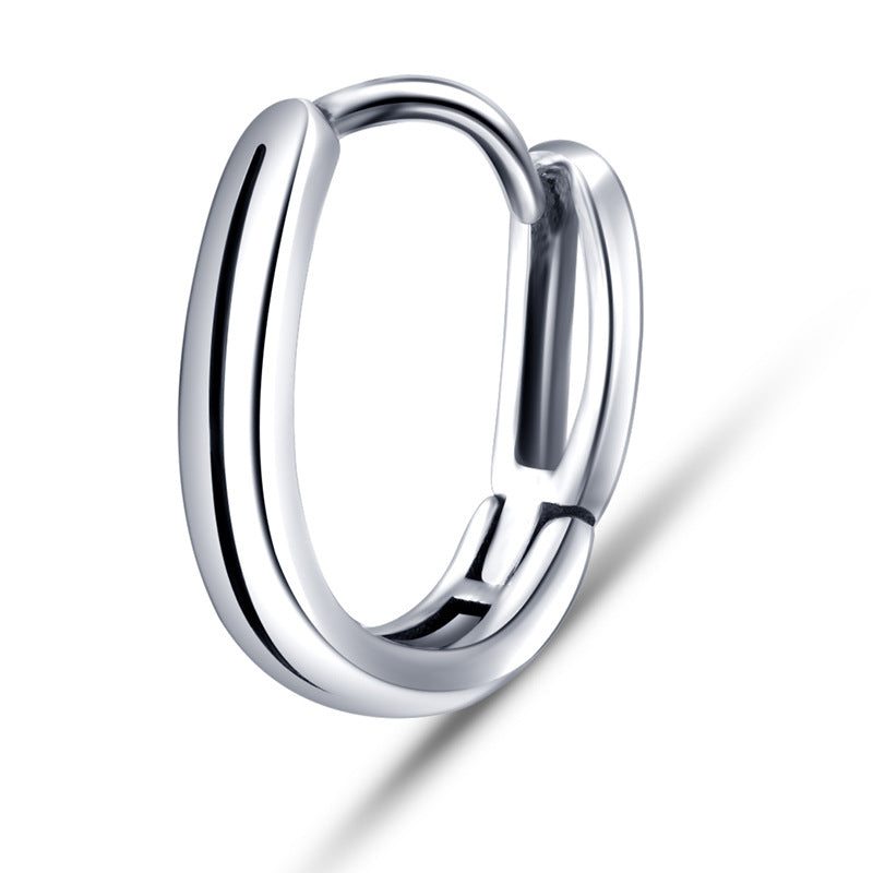 Wholesale Men's Stainless Steel Minimally Personalized Cross Titanium Steel Neutral Circle Earrings