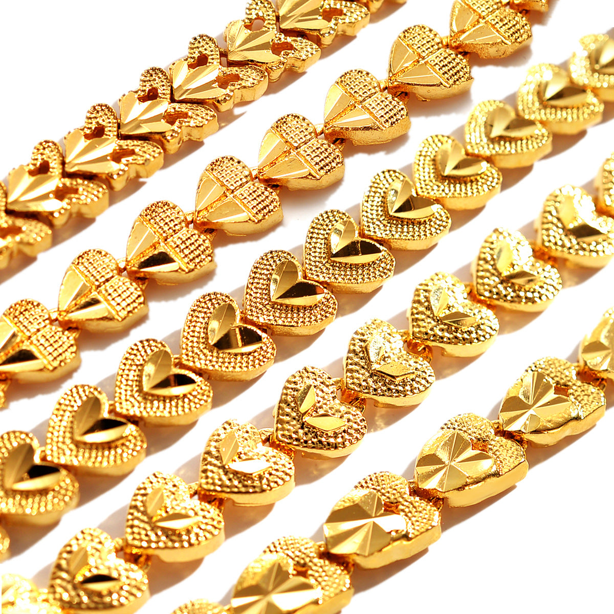 Wholesale women's sand gold heart-shaped bracelet live broadcast