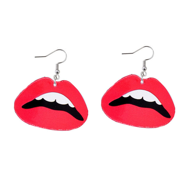 Wholesale Valentine's Day Love Rainbow LOVE Earrings Lip Acrylic Earrings