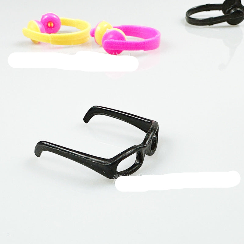 Wholesale 12 Points Doll House Accessories bjd Pocket Scene Ornaments Shooting Props Mini Glasses Miniature Small Headphone Model