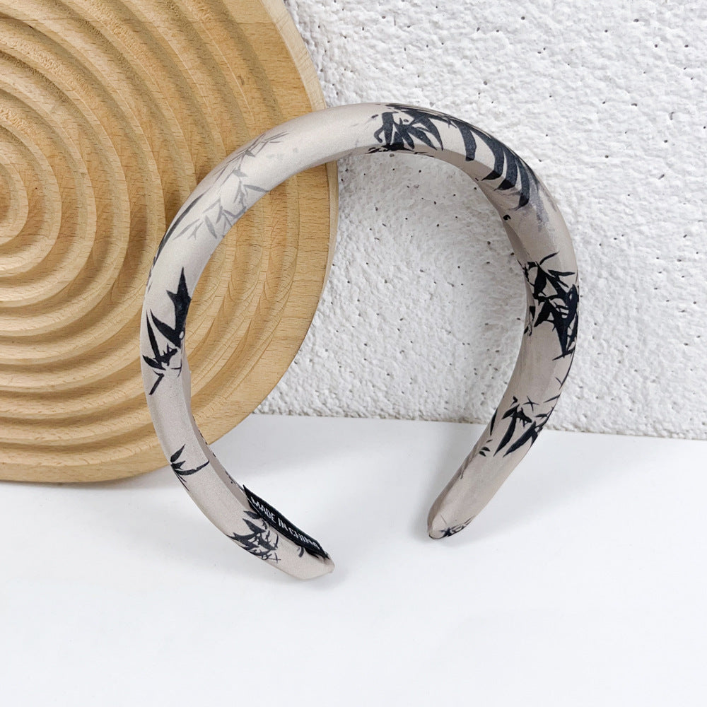 Wholesale Letter Ink Printing Wide Edge Fabric Headband