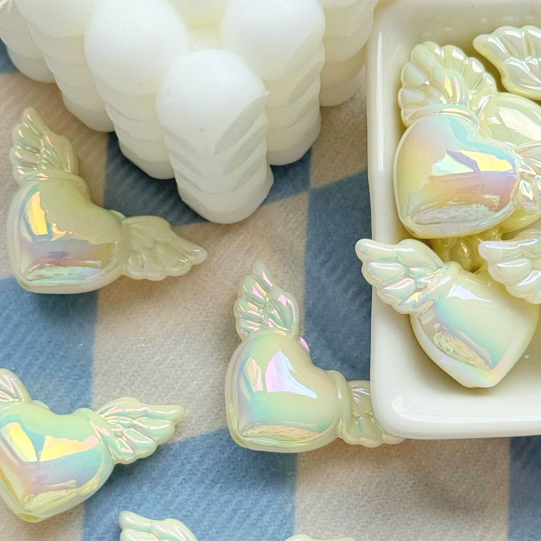 Wholesale 10pcs Colorful Angel Love Acrylic Beads