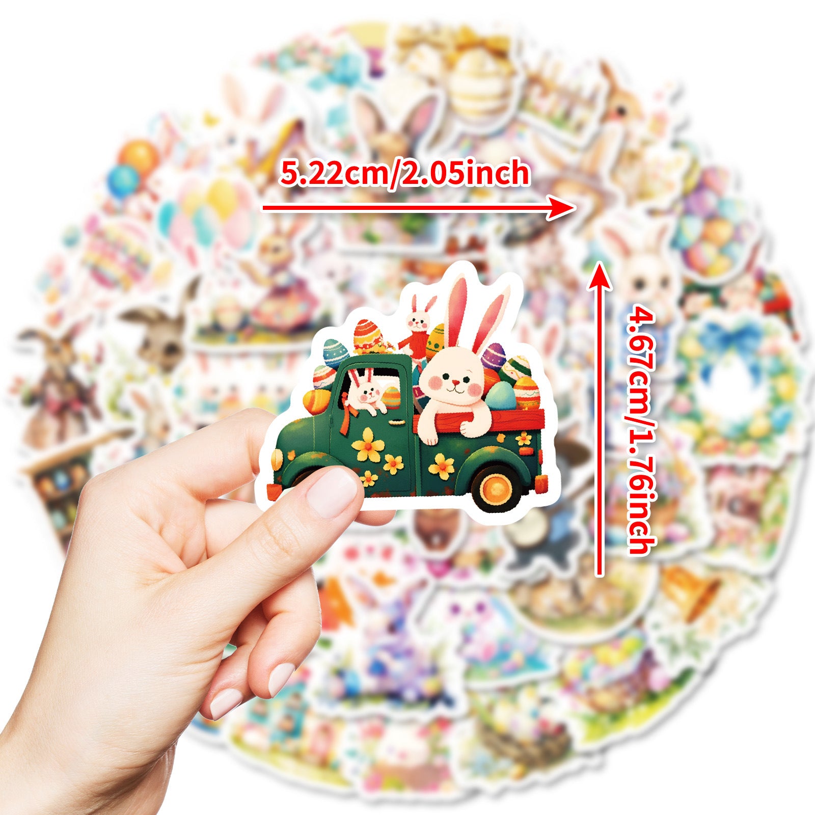 Wholesale 50pcs Cute Graffiti Easter Bunny Easter Egg Stickers