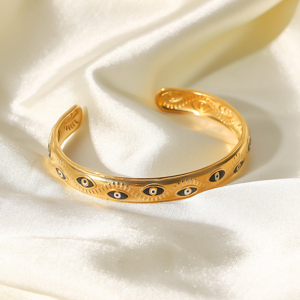 Wholesale 18k Gold-plated Open Stainless Steel Bracelets