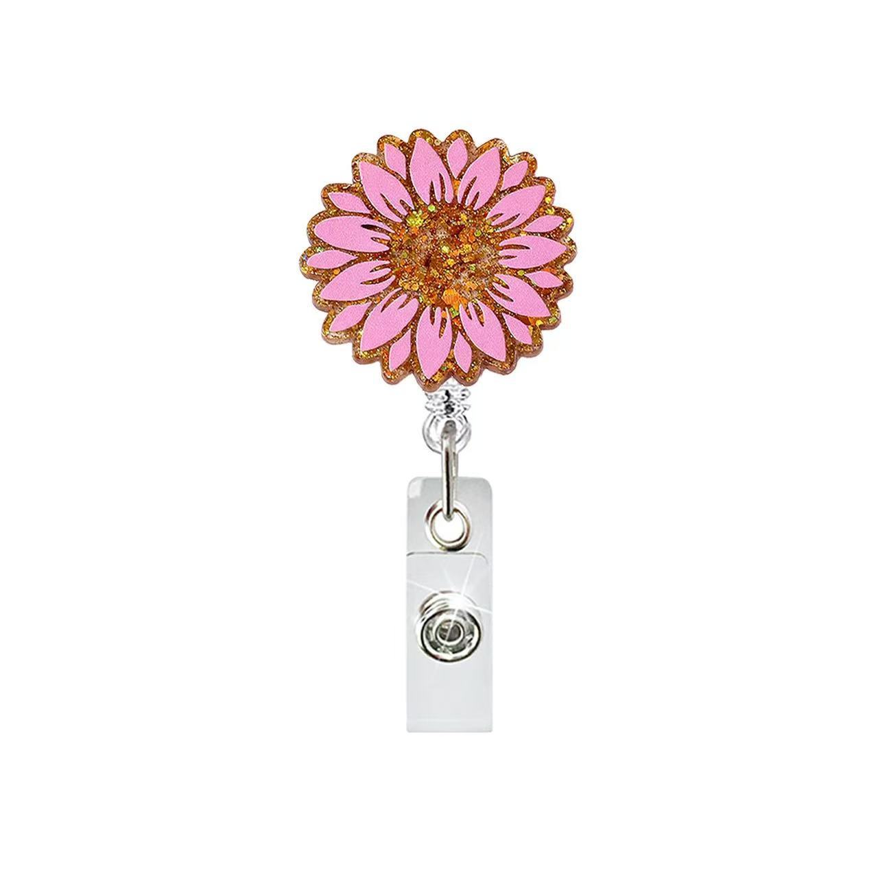 Wholesale Colorful petals sunflower flowers Badge Reels