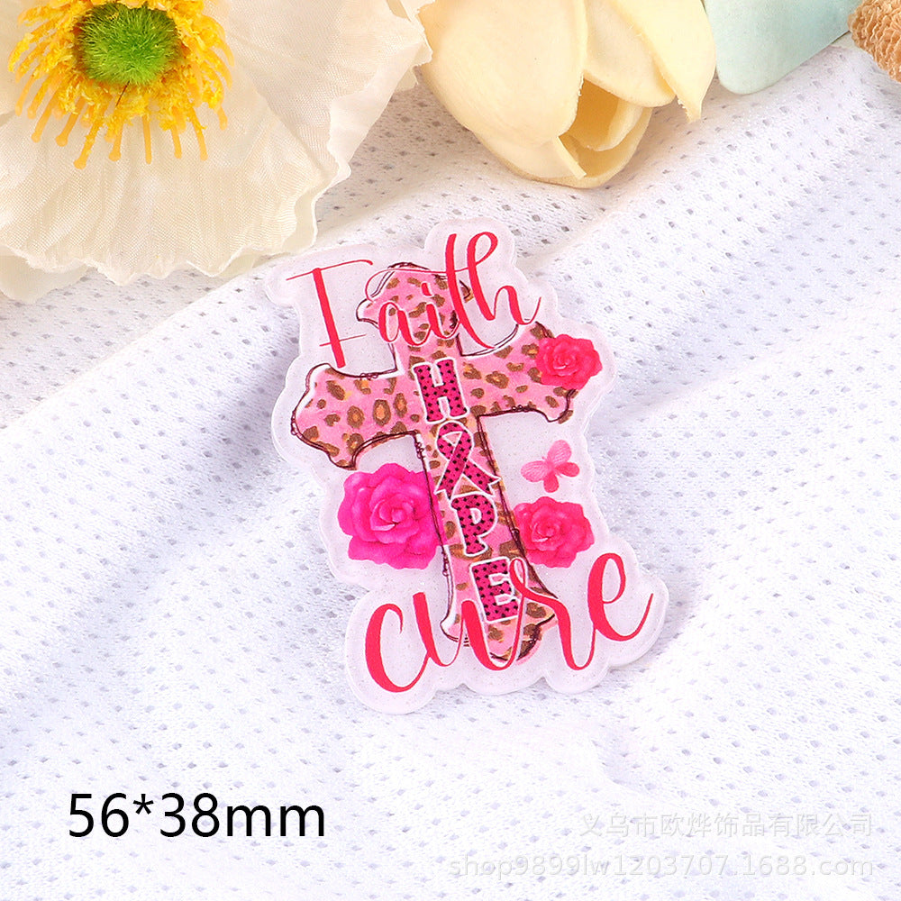 Wholesale  5pcs/pack  Cartoon bow heart ornament Acrylic Flatback