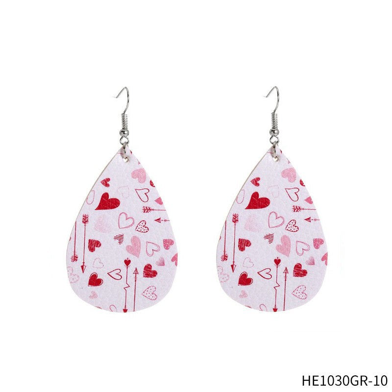 Wholesale Valentine' s Day Sparkling Three Series Heart shaped Acrylic Earrings