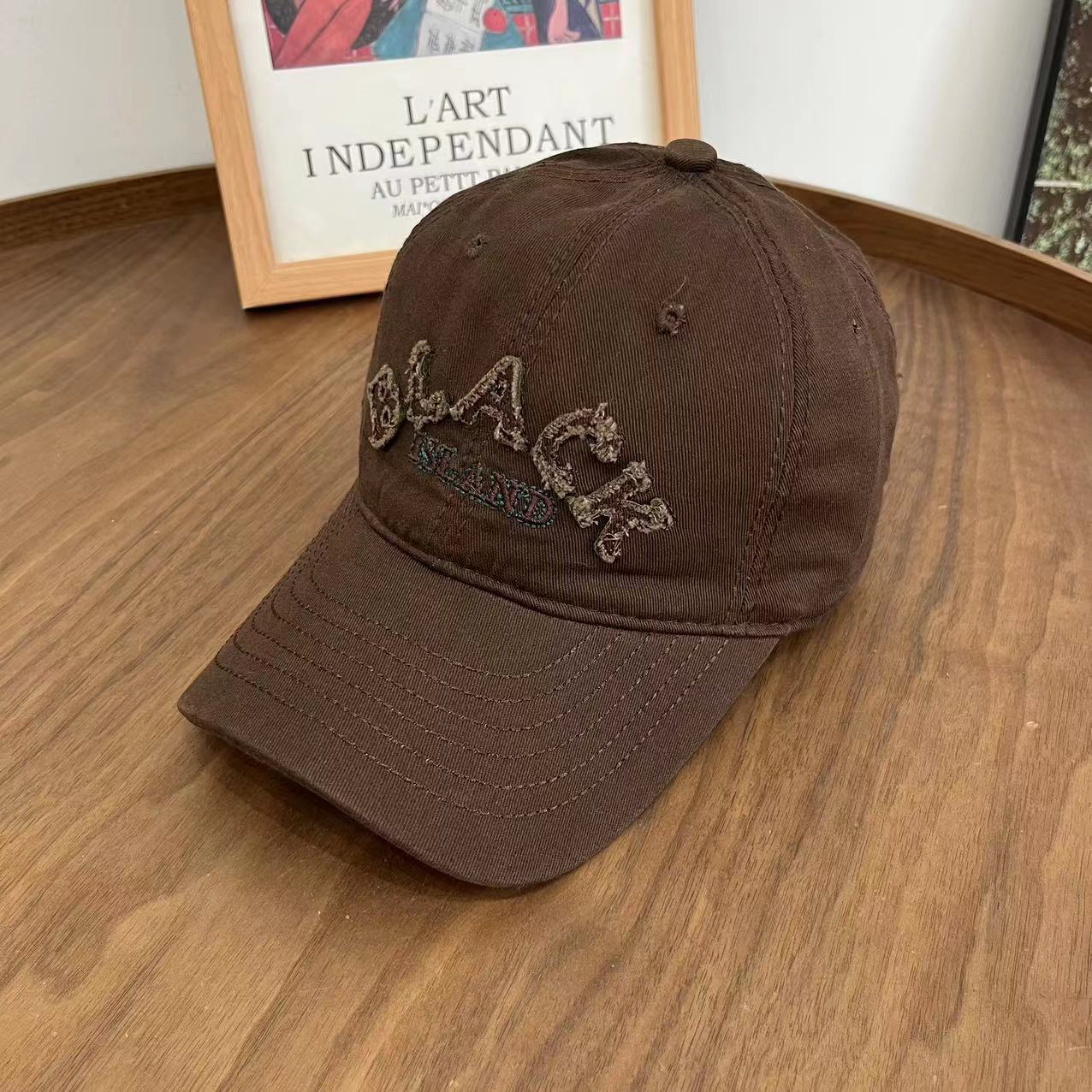 Carta de algodón al por mayor bordado Big Head Girth Men and Women Big Brim Baseball Cap