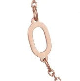 Wholesale 26 Alphabet Gold Up and Down Hole Stainless Steel Necklace