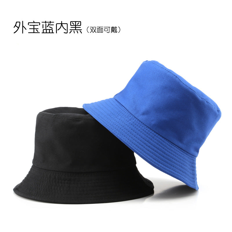 Wholesale Double-sided Solid Color Sunshade Bucket Hat