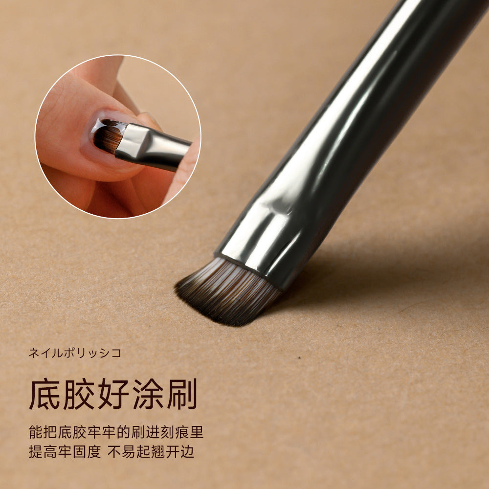 Wholesale Nail art base glue pen short-hair brush French phototherapy pen flat head small round sandalwood Japanese nail art base glue brush