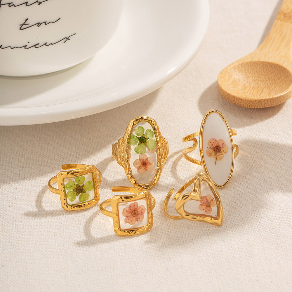 Wholesale Eternal Flower Series Stainless Steel High-end Ring