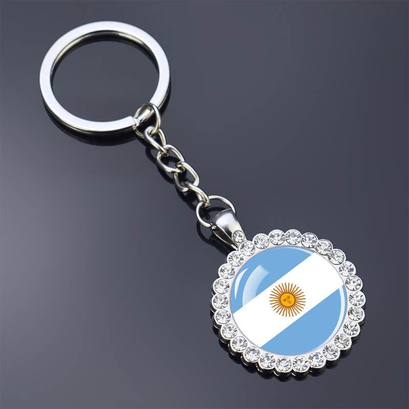 Wholesale of World Flag Alloy Keychains
