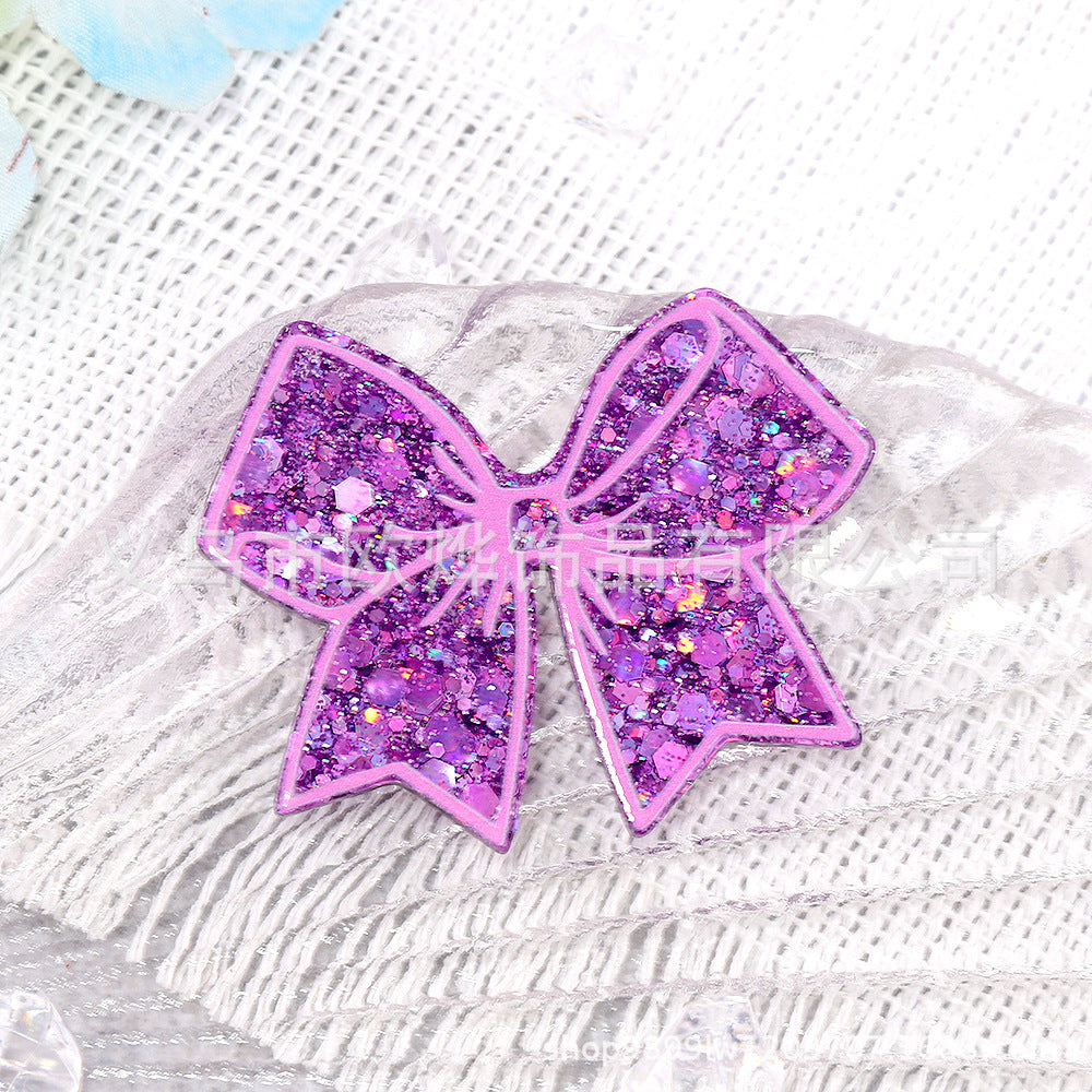 Wholesale 10pcs New cartoon bow bag accessories acrylic cute things DIY patch accessories