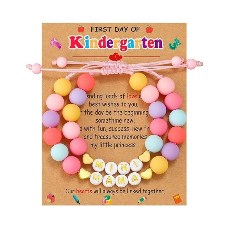 Wholesale Rainbow letter colored sliced soft ceramic bracelet