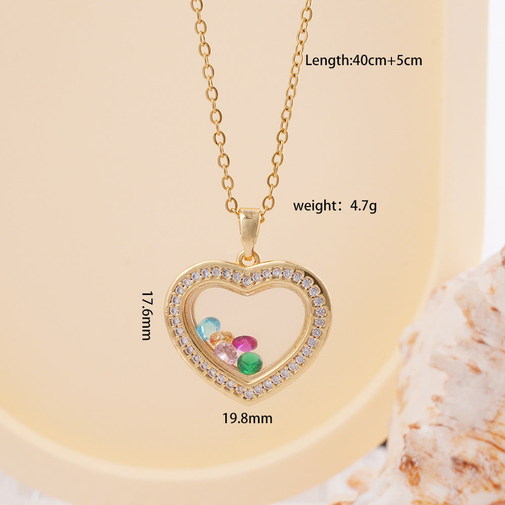 Wholesale Love Bear Necklace Copper Gold Plated Zircon Vintage Pendant Clavicle Chain