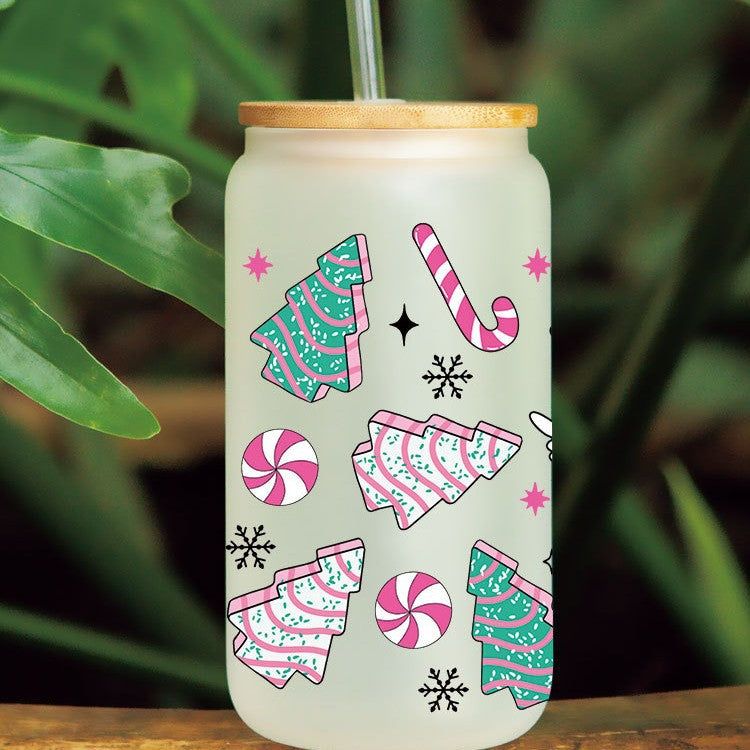 Wholesale Paste Glass Crystal Label 16oz Cup UV DTF Wraps