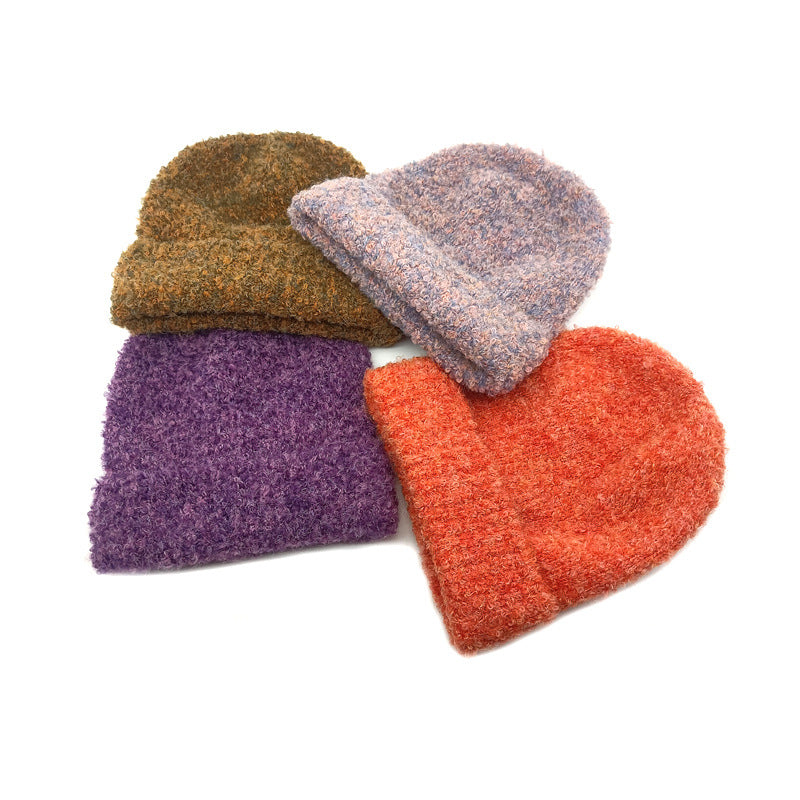 Wholesale Autumn and Winter Loose Thickened Warm Stacked Acrylic Wool Hat