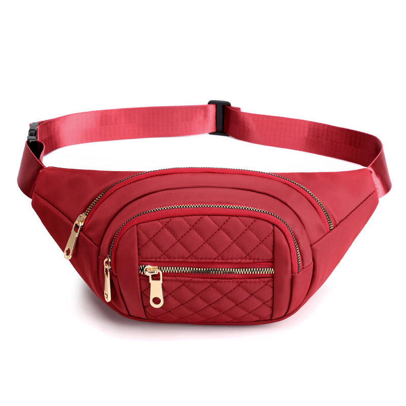 Wholesale Solid Color Nylon Crossbody Bag Shoulder Bag Outdoor Running Casual Multifunctional Waist Bag