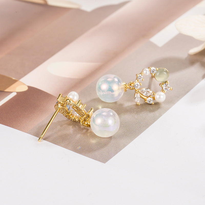 Pendientes de cobre de perlas de sirena al por mayor