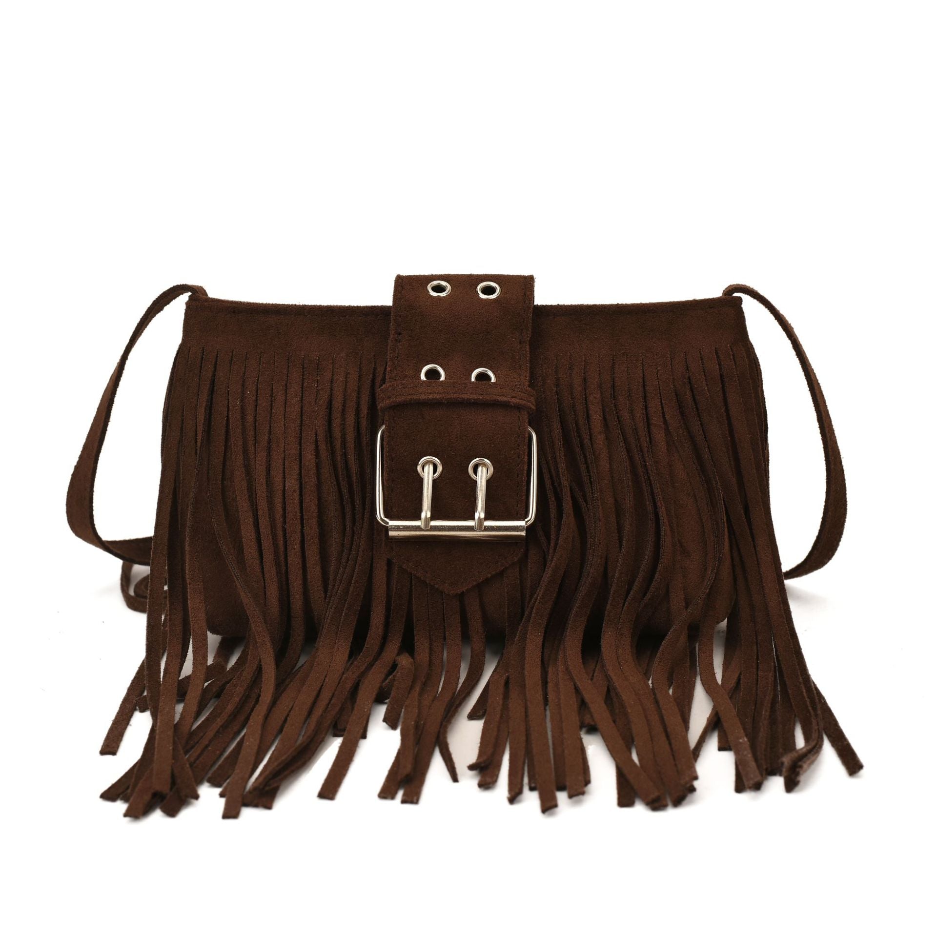 Wholesale Retro tassel suede small square bag shoulder crossbody bag