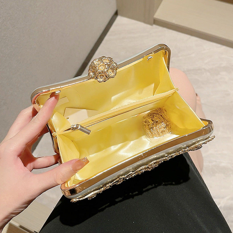 Wholesale High-end Gold Luxury Banquet Clutch Bag