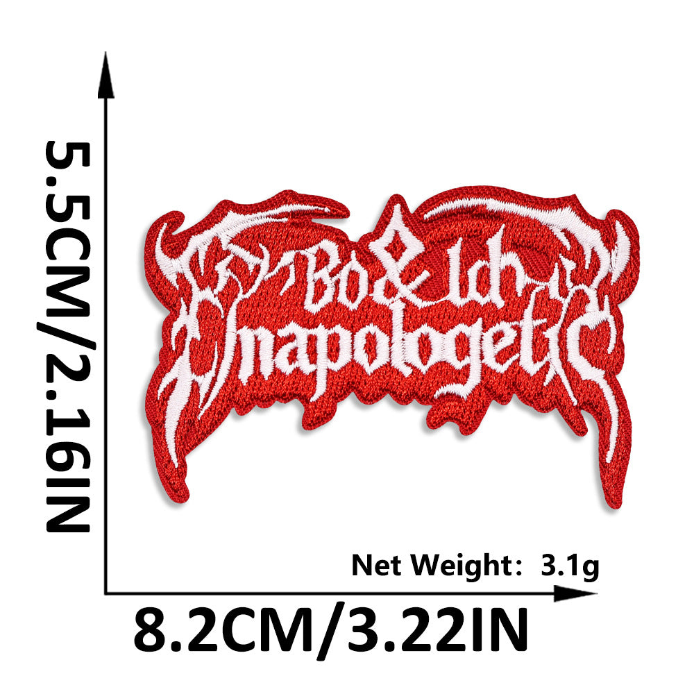 Wholesale Gothic Butterfly English Letter Iron On Embroidery Patch Chic Fashion Accessory For Everyday Use
