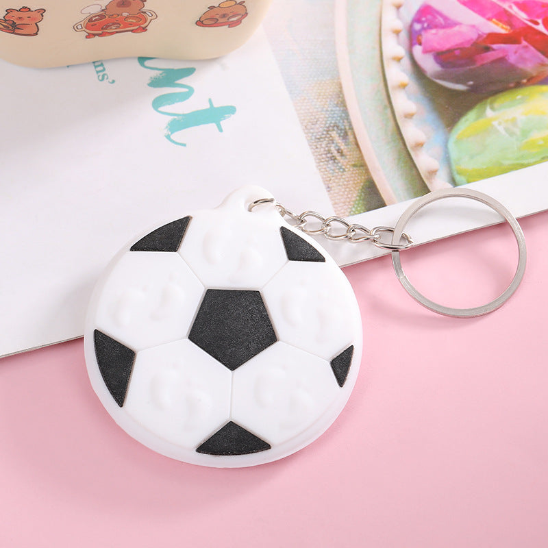 Wholesale Creative PVC football basketball sports goods keychain