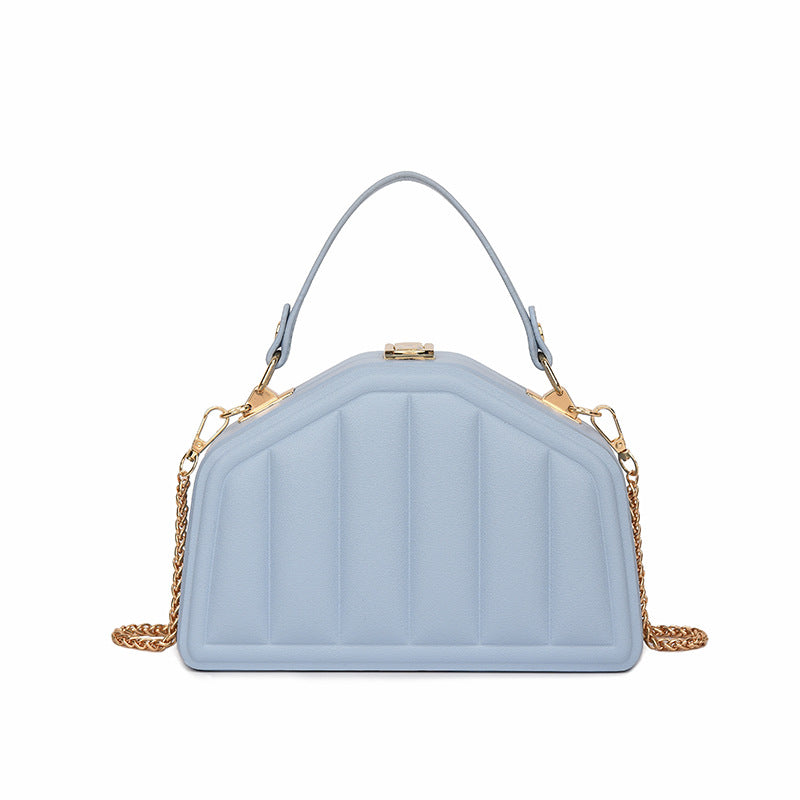 Wholesale Simple Solid Color Chain Bag Shoulder Crossbody Bag Pleated Handbag