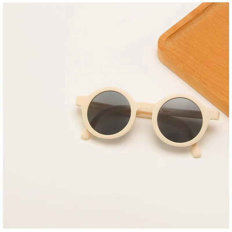 Wholesale Children's Round Shade Frosted Folding Sunglasses