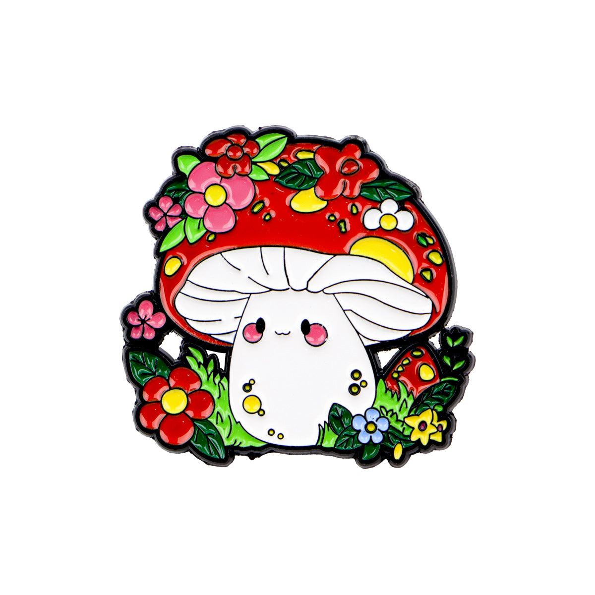 Wholesale Mushroom Brooch Cartoon Metal Badge Accessories