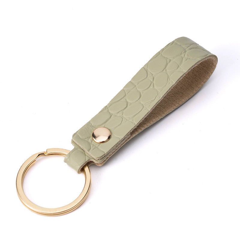 Wholesale Crocodile Pattern Leather Car Keychain