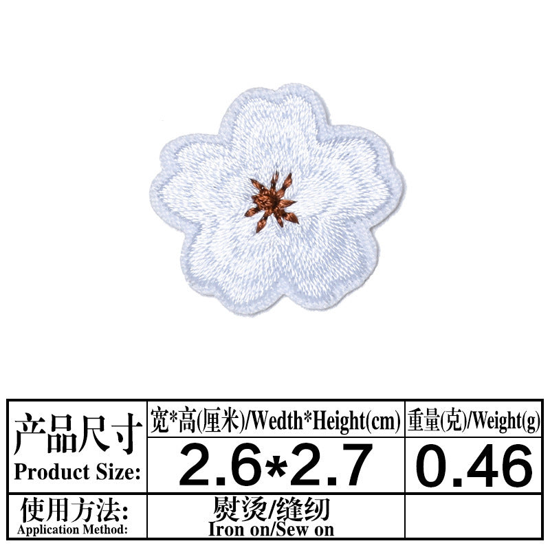 Wholesale Floral Embroidered Cloth Patches Set Of 8 For Clothing Decoration And DIY