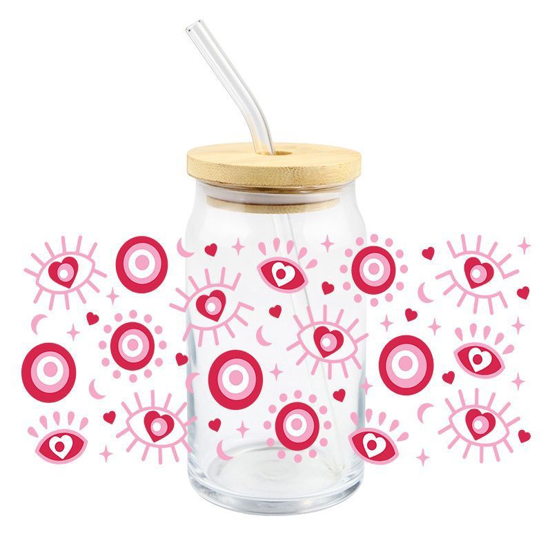 Wholesale 5pcs Devil' s Eye 16oz Cup UV DTF Wraps