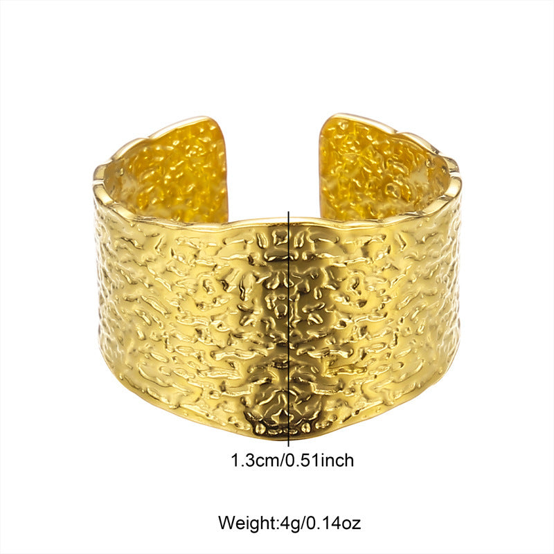 Wholesale Stylish Women S Snake Floral Ring Set Gold Tone Stainless Steel Adjustable Open Fashion Jewelry Accessory