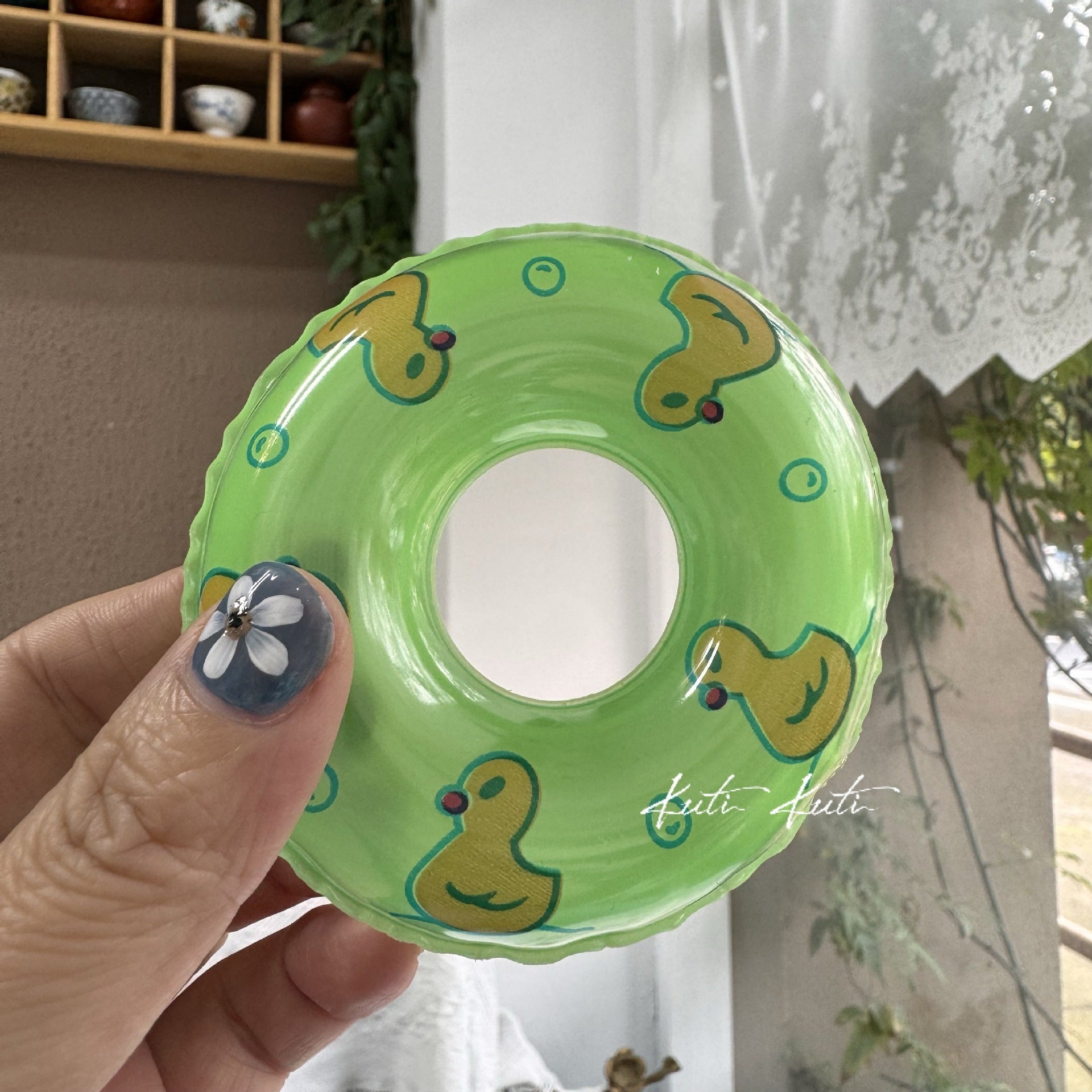 Wholesale Cute Duck Donut Swim Ring For Baby Water Play Soft Rubber Toy